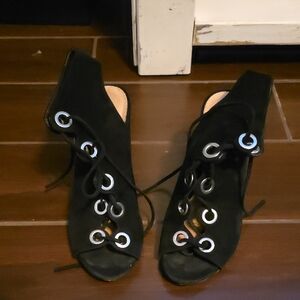 Steve Madden Black Lace-Up Women's Boots